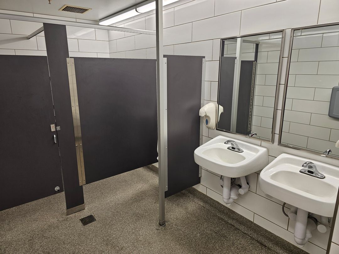 Solid restroom